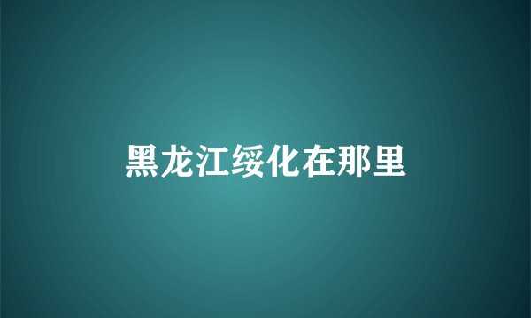 黑龙江绥化在那里