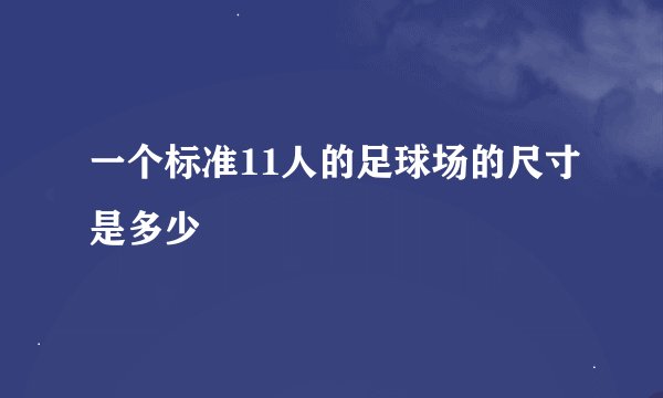 一个标准11人的足球场的尺寸是多少