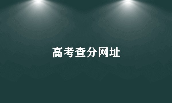 高考查分网址