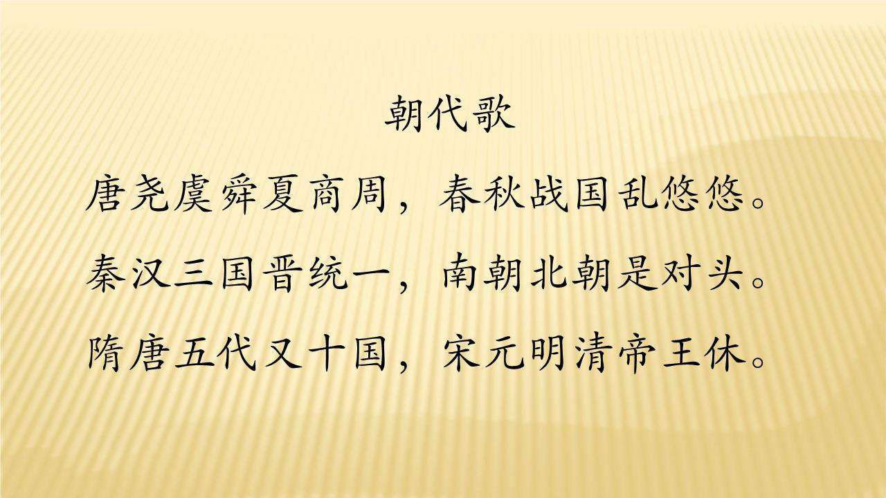 朝代歌诀