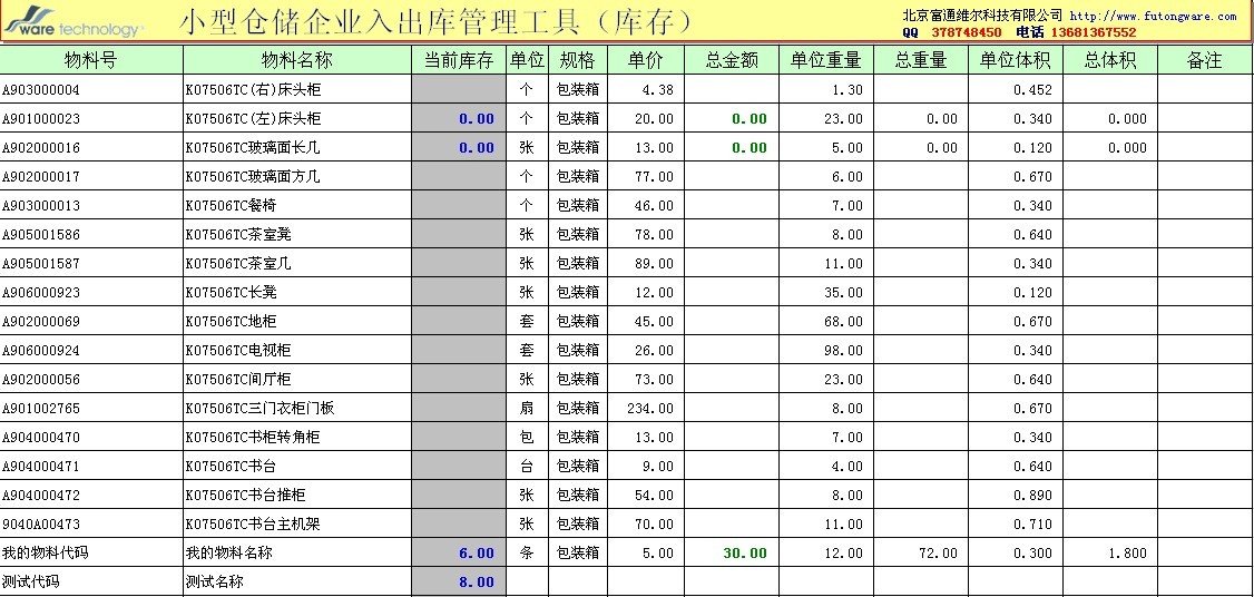 急。怎么用excel表格制作库存管理，出库一个自动减一个。商品和出库数量一目了然的表格。高手给个模板吧。