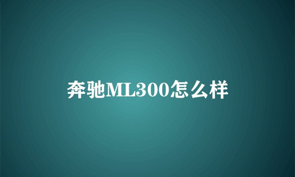 奔驰ML300怎么样