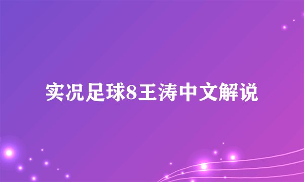 实况足球8王涛中文解说