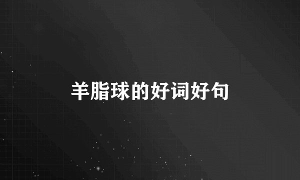 羊脂球的好词好句