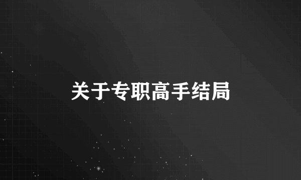 关于专职高手结局