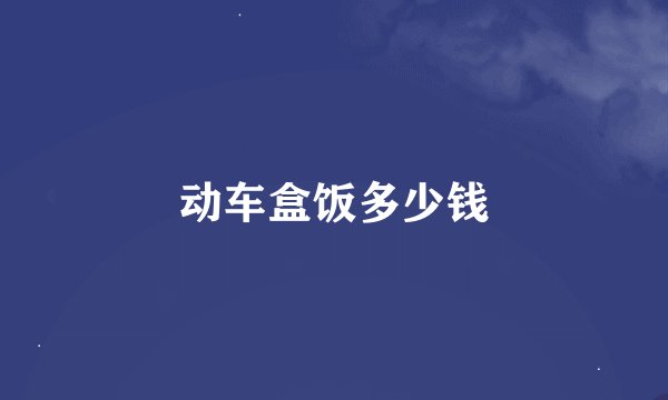 动车盒饭多少钱