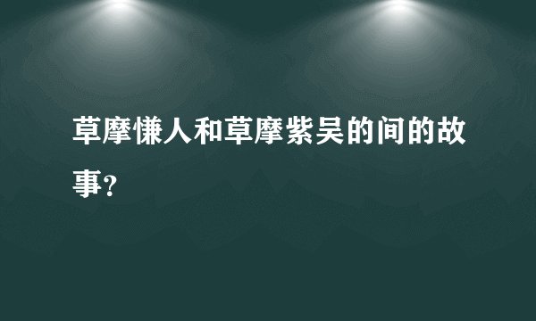 草摩慊人和草摩紫吴的间的故事？