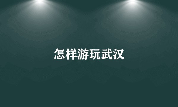 怎样游玩武汉