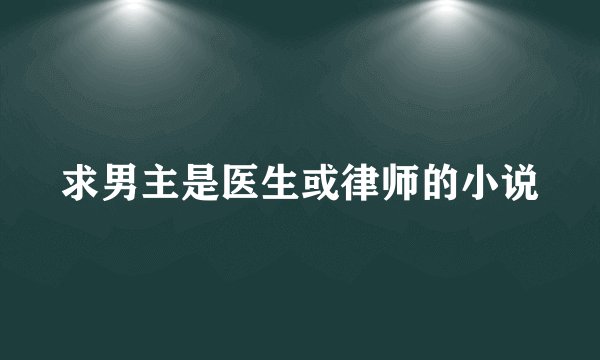 求男主是医生或律师的小说