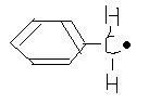 名词解释：苄基自由基（用结构式或反应式表示）
