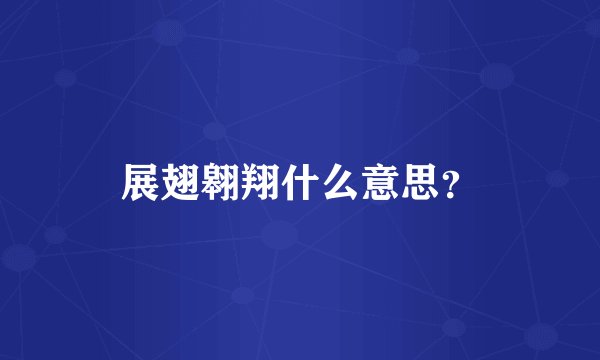 展翅翱翔什么意思？