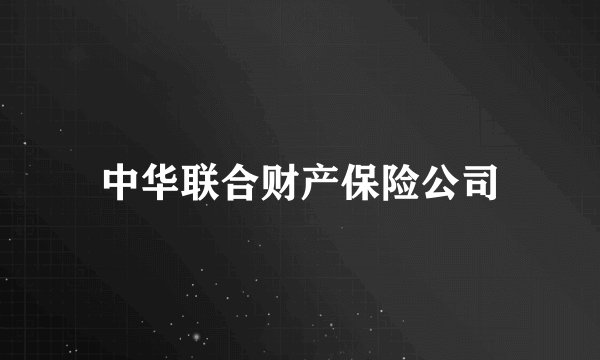 中华联合财产保险公司