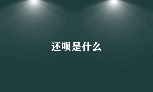 还呗是什么