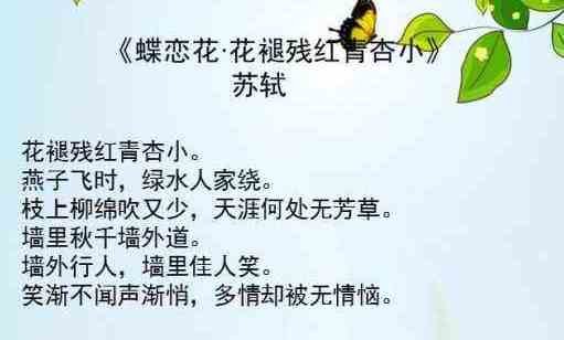 花褪残红春杏小全诗