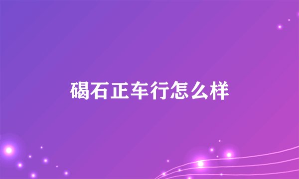 碣石正车行怎么样