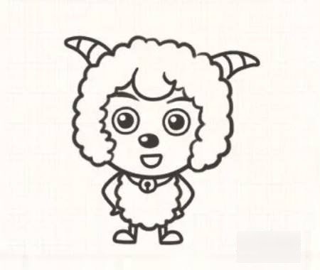 少年喜羊羊怎么画