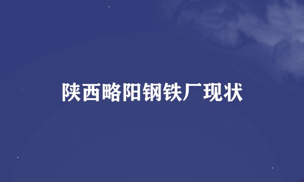 陕西略阳钢铁厂现状