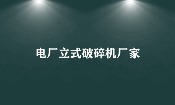 电厂立式破碎机厂家