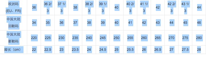 欧码40码等于中国码多少