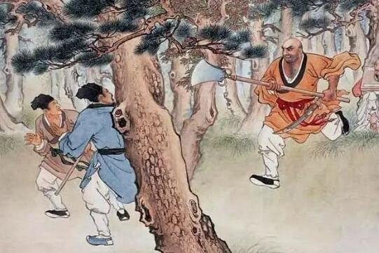 简述鲁智深大闹野猪林的情节（要求有原因、经过、结果，50字左右）