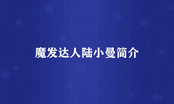 魔发达人陆小曼简介
