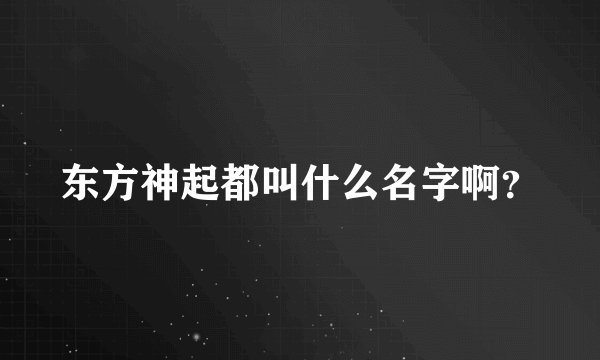 东方神起都叫什么名字啊？