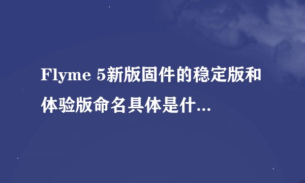 Flyme 5新版固件的稳定版和体验版命名具体是什么样的？