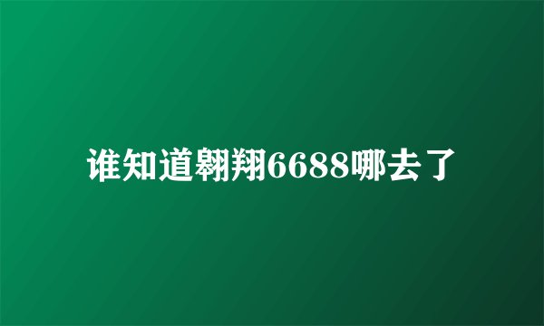 谁知道翱翔6688哪去了