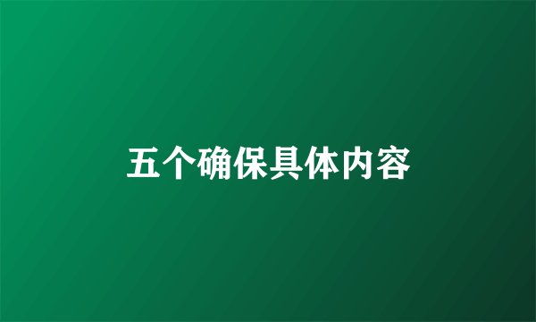 五个确保具体内容