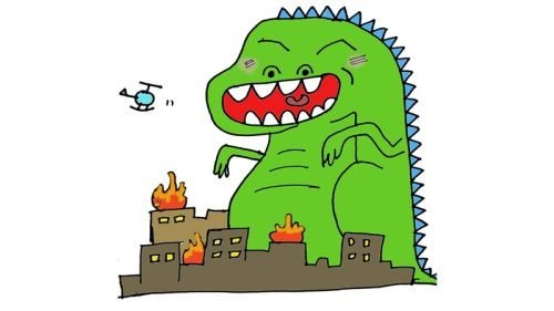 鲨鱼哥斯拉怎么画