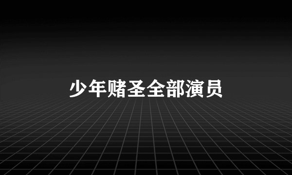 少年赌圣全部演员
