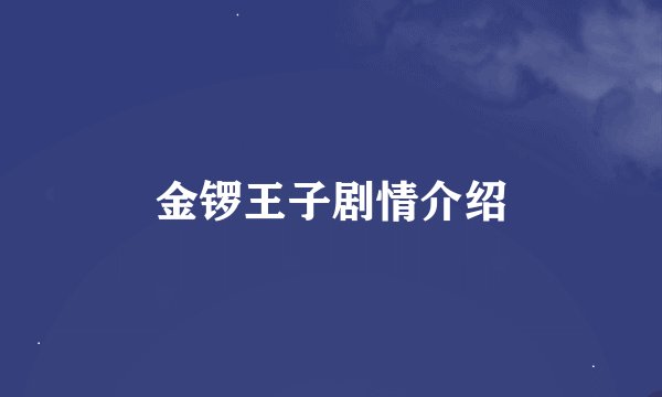 金锣王子剧情介绍