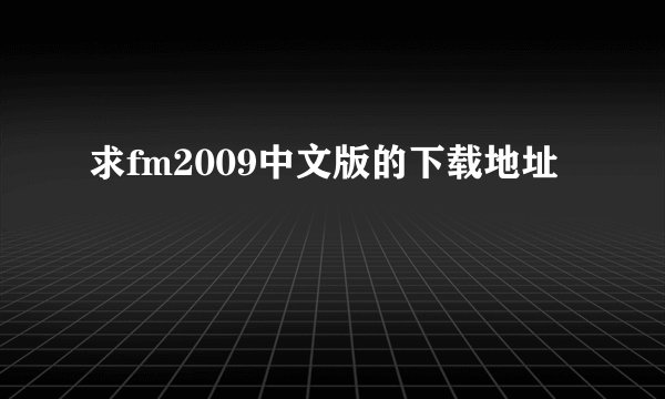求fm2009中文版的下载地址