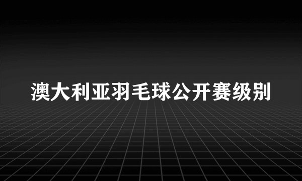 澳大利亚羽毛球公开赛级别
