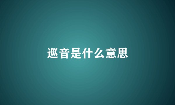 巡音是什么意思