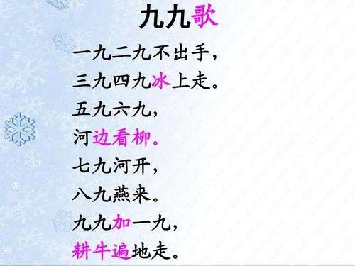 九九歌及每句话的意思是什么？