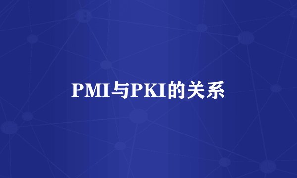 PMI与PKI的关系