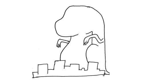 鲨鱼哥斯拉怎么画