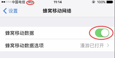 iphone怎样设置移动蜂窝数据
