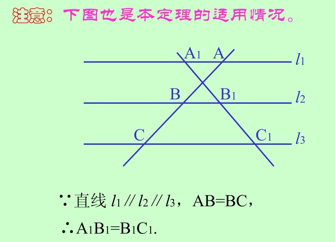 平行线等分线段定理是什么