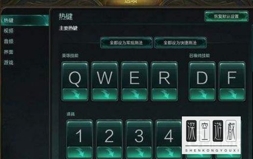 lol快捷键是什么？