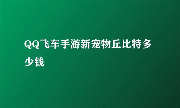 QQ飞车手游新宠物丘比特多少钱