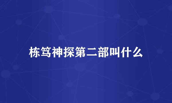 栋笃神探第二部叫什么