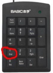 numpad1是什么键？