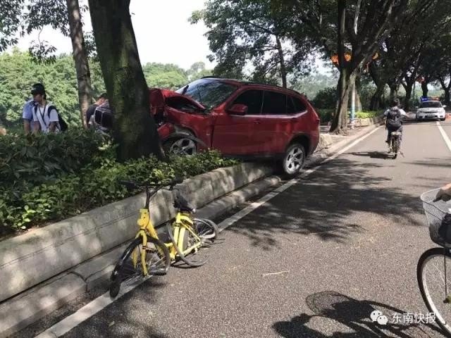 女子骑共享单车被宝马撞飞身亡了吗？