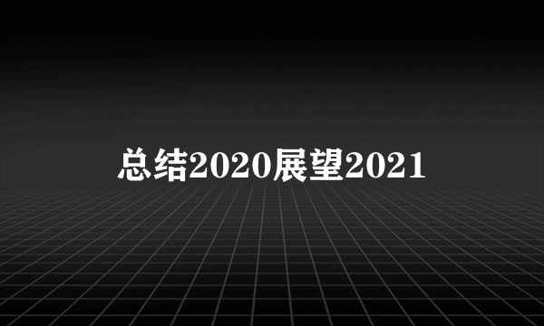 总结2020展望2021