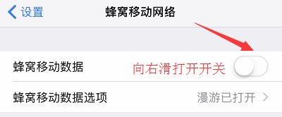 iphone怎样设置移动蜂窝数据