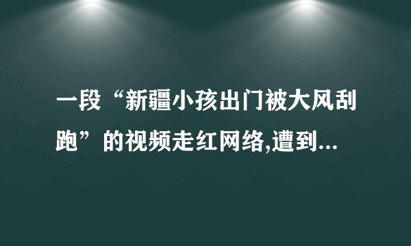一段“新疆小孩出门被大风刮跑”的视频走红网络,遭到了网友怎样的调侃...