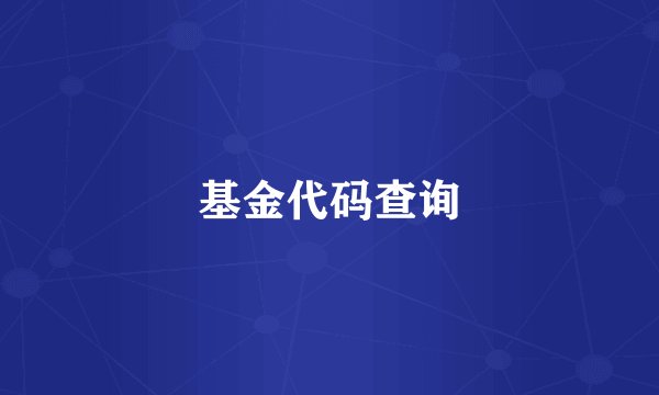 基金代码查询