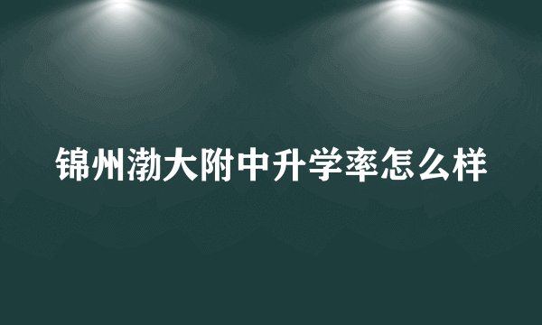 锦州渤大附中升学率怎么样